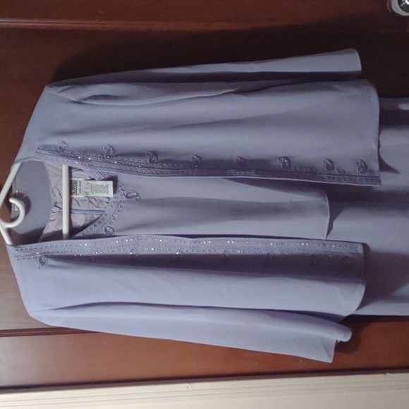 R&M Richards Dresses Vintage Grannycore 8s Beaded Dress Suit Sheer